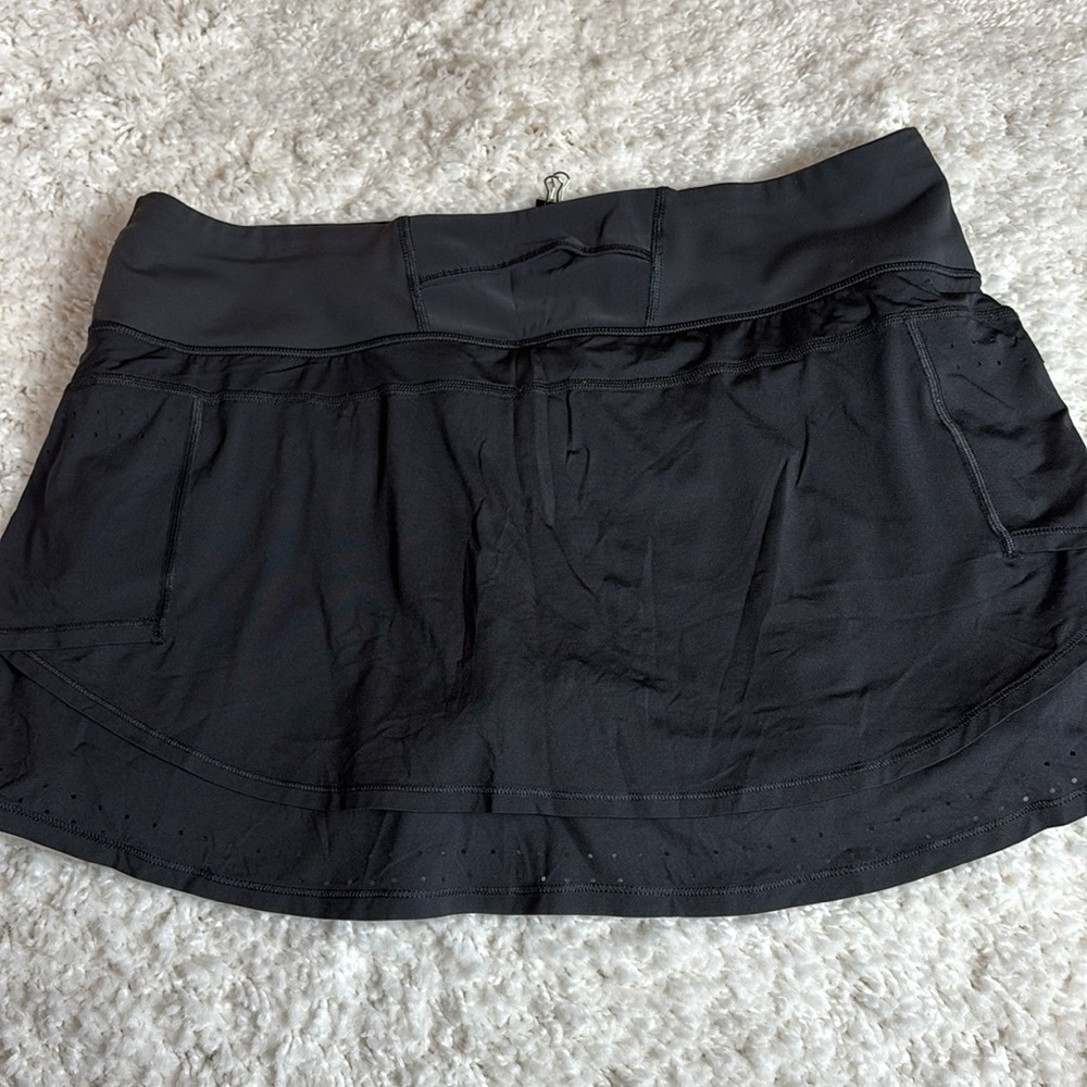 Athleta Stealth Trucool Double Layer Skort in Black, Built-In Shorts, Size XL - Picture 4 of 12